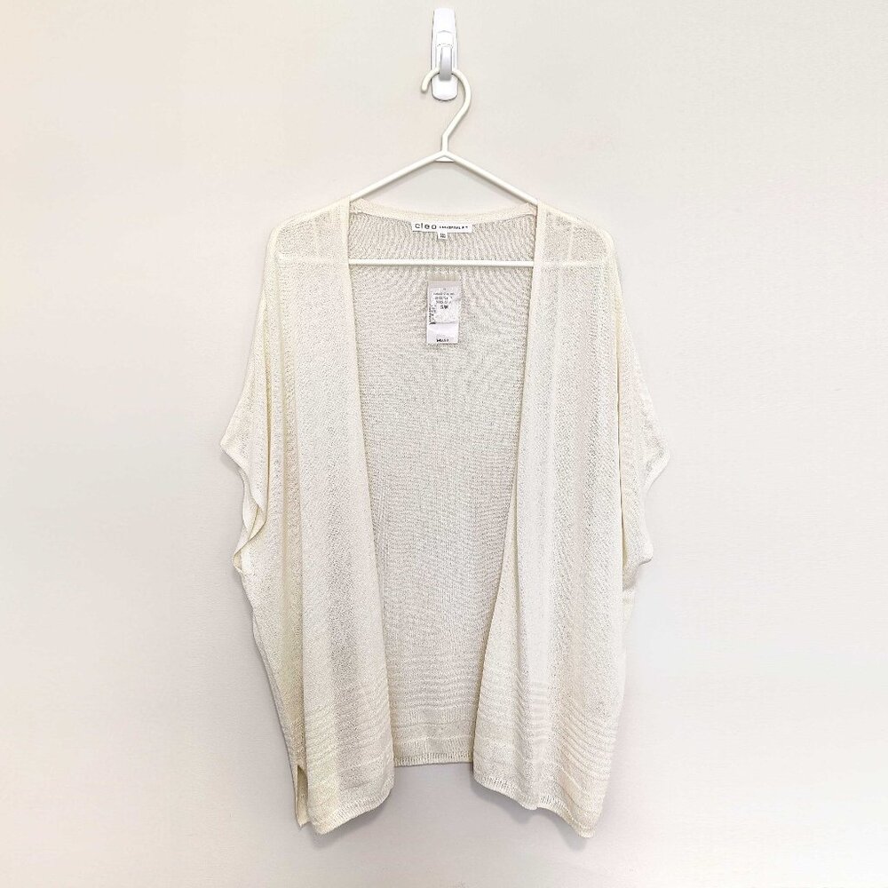 Cleo, One size white shawl/wrap/cardigan. NWT
